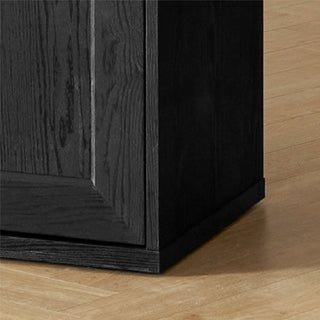 Blake Modular Storage Cabinet Arched, Black Oak Single - heavy base