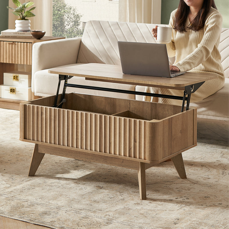 Brooklyn Corner TV Stand + Lift-top Coffee Table