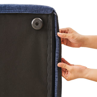 Macy Washable Slipcover Only (3 Seater), Navy Blue Chenille