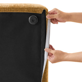 Macy Washable Slipcover Only (Pit-sectional), Ochre Yellow Chenille