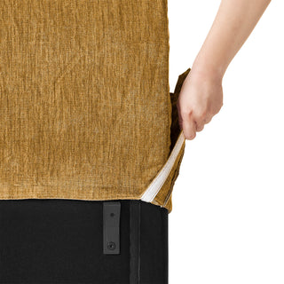 Macy 6 Seats Modular Sectional Sofa with Fully Removable Covers, Large Storage (Ochre Yellow Chenille)