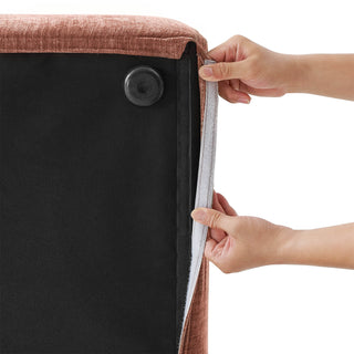 Macy Washable Slipcover Only (5 Seats), Rust Peach Red Chenille