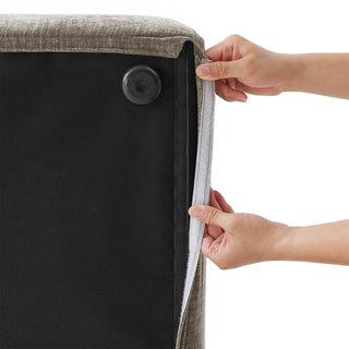 Macy Washable Slipcover Only (3 Seater), Keystone Gray Chenille