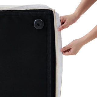 Macy Washable Slipcover Only (3 Seater), Alpine Beige Chenille