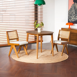 Retrovie Mid-Century Modern Bistro Round Dining Table