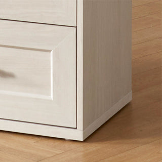 Blake 3 Drawer Dresser, White Oak Set of 2 - heavy base