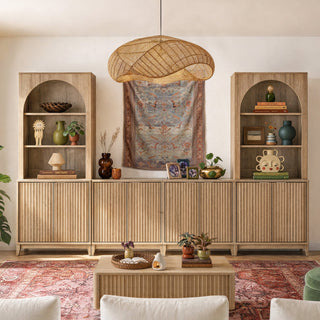 Brooklyn Modular Cabinet in Golden Oak, cabinets configured side by side