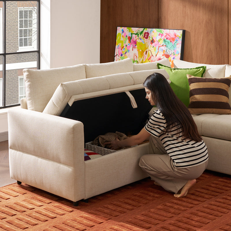 SleepStash 2 Seater Armless Storage Sofa
