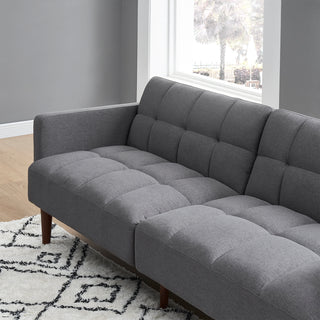 Aaron Futon Sofa Bed, Dark Gray Fabric