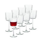 Adore Beaded Wine Glass Set of 8, Greenish-blue