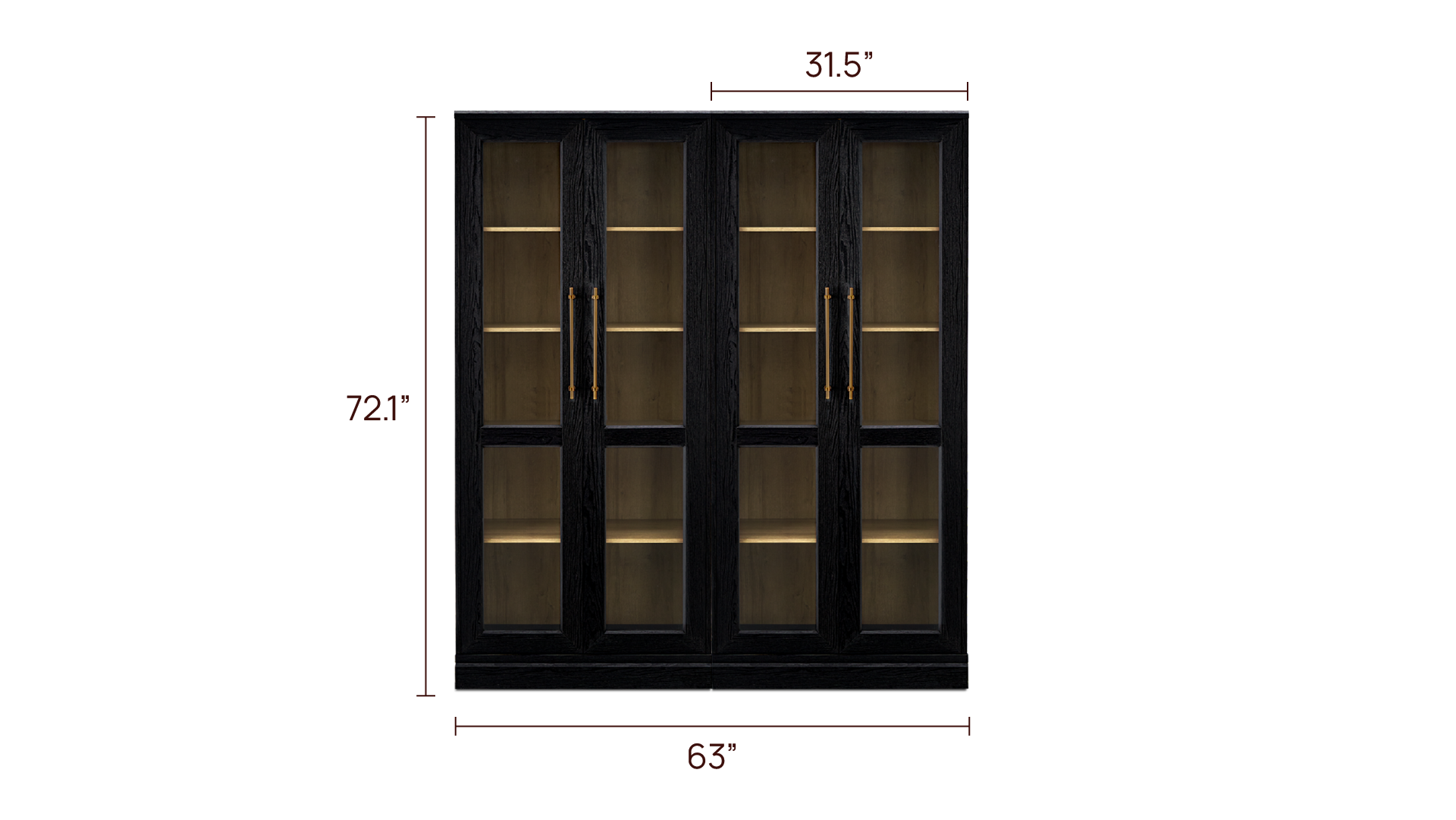 Blake Tall Acrylic Display Cabinet Angular Set of 2