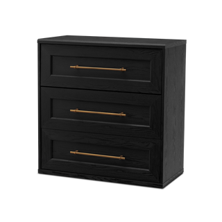 [Pre-order] Blake 3 Drawer Dresser, Black Oak