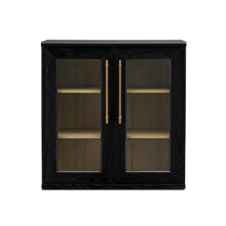 Blake Modular Storage Cabinet Acrylic, Black Oak