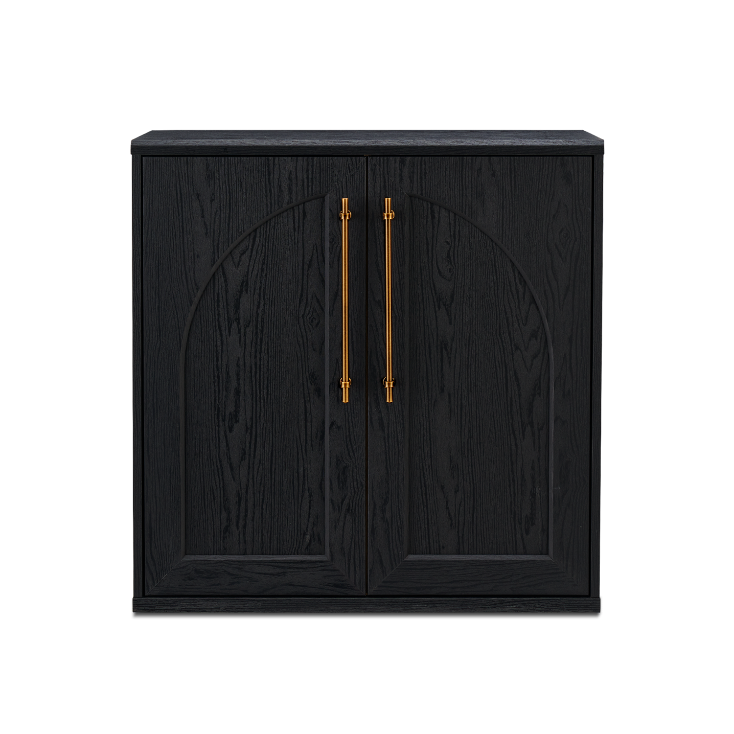 Blake Modular Storage Cabinet Arched, Black Oak