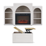 Fireplace Mantel TV Stand, White Oak