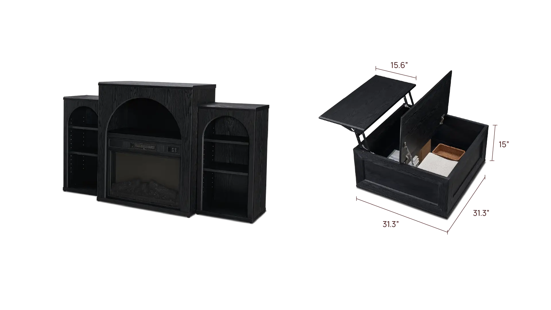 Blake Fireplace + CT - w insert