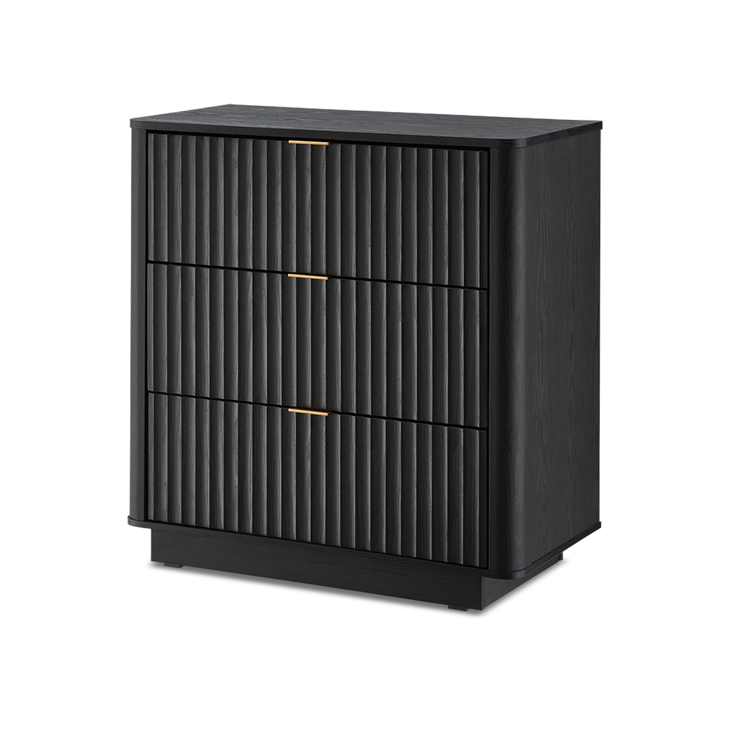 Brooklyn 3-Drawer Dresser, Black Oak Single