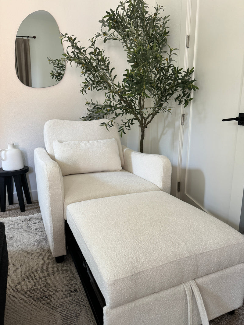 Sophie Sleeper Armchair Pearl White 