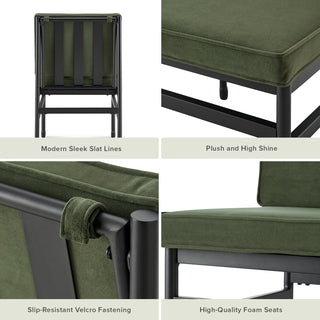 Odelia Counter Stools (Olive Green Velvet)