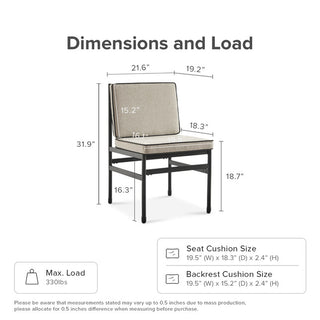 Odelia Bistro Outdoor Dining Chairs (Beige Olefin)