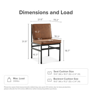 Odelia Bistro Set (Pecan Brown Faux Leather)