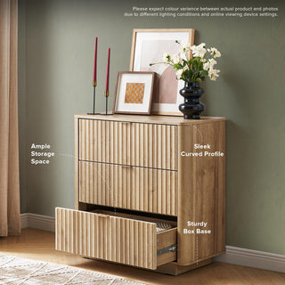 Brooklyn 3-Drawer Dresser, Golden Oak