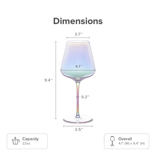 Enchant Wine Glass Set of 4, Iridescent