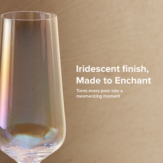 Enchant Champagne Glass Set of 8, Iridescent