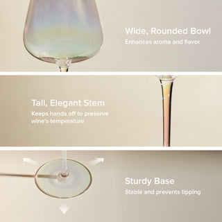 Enchant Wine Glass Set of 4, Iridescent