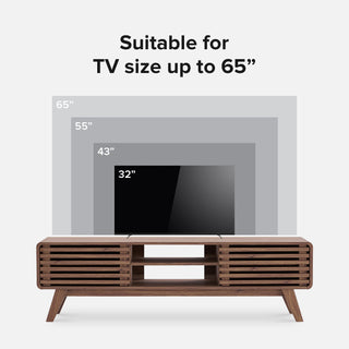 Ensley 59" TV Stand + Coffee Table, Walnut