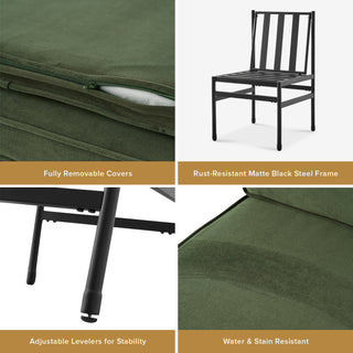 Odelia Bistro Set (Olive Green Velvet)