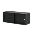 Lauren Floating TV Stand, Black Oak