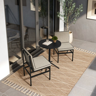 Odelia Bistro Outdoor Dining Chairs (Beige Olefin)