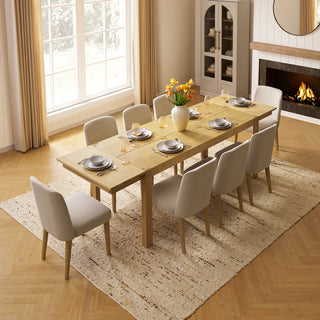 Logan Solid Wood 8-Seater Dining Set