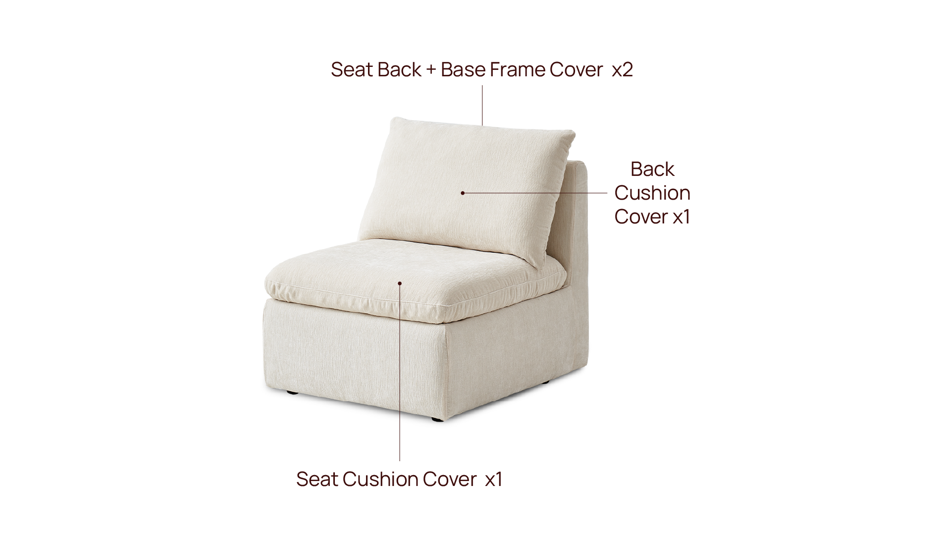 Armless Slipcover Chenille