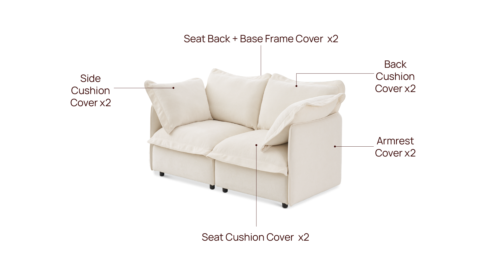 Qoosh Loveseat Slipcover