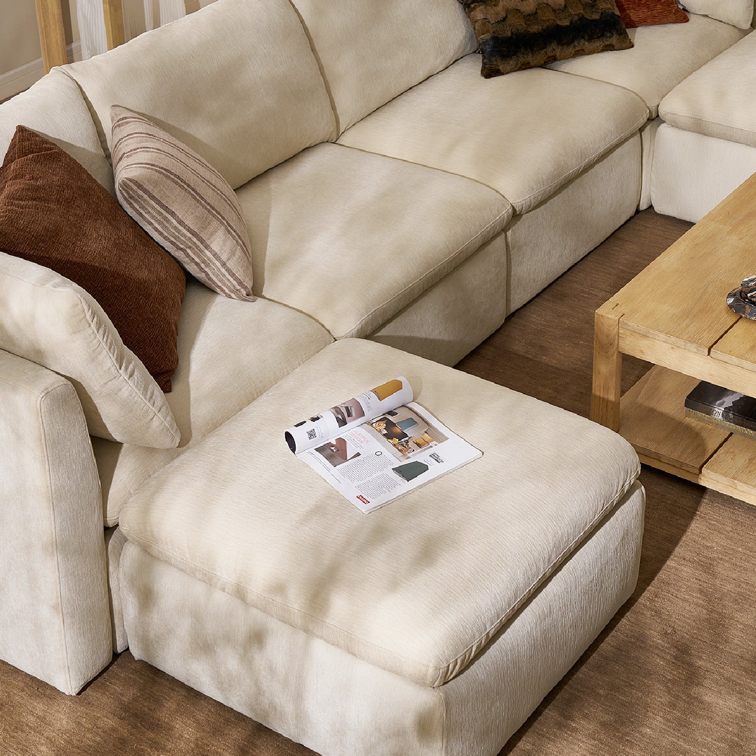 Macy Washable 6-Seat L-Shaped Sofa · Storage · Modular | Mopio