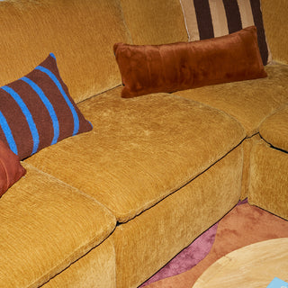 Macy 6 Seats Modular Sectional Sofa with Fully Removable Covers, Large Storage (Ochre Yellow Chenille)