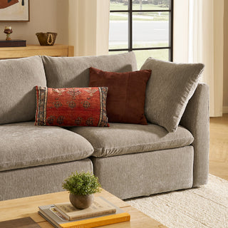 Macy 5 Seats Modular Sectional Sofa with Fully Removable Covers, Large Storage (Taupe Chenille)