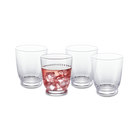 Mellow Fluted Drinking Glass Set of 4, Clear