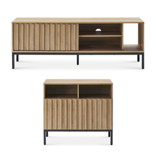 Norwin 64" TV Stand + 2-Door Cabinet Set