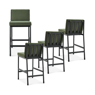 [Not-for-sale] Odelia Counter Stools (Olive Green Velvet)