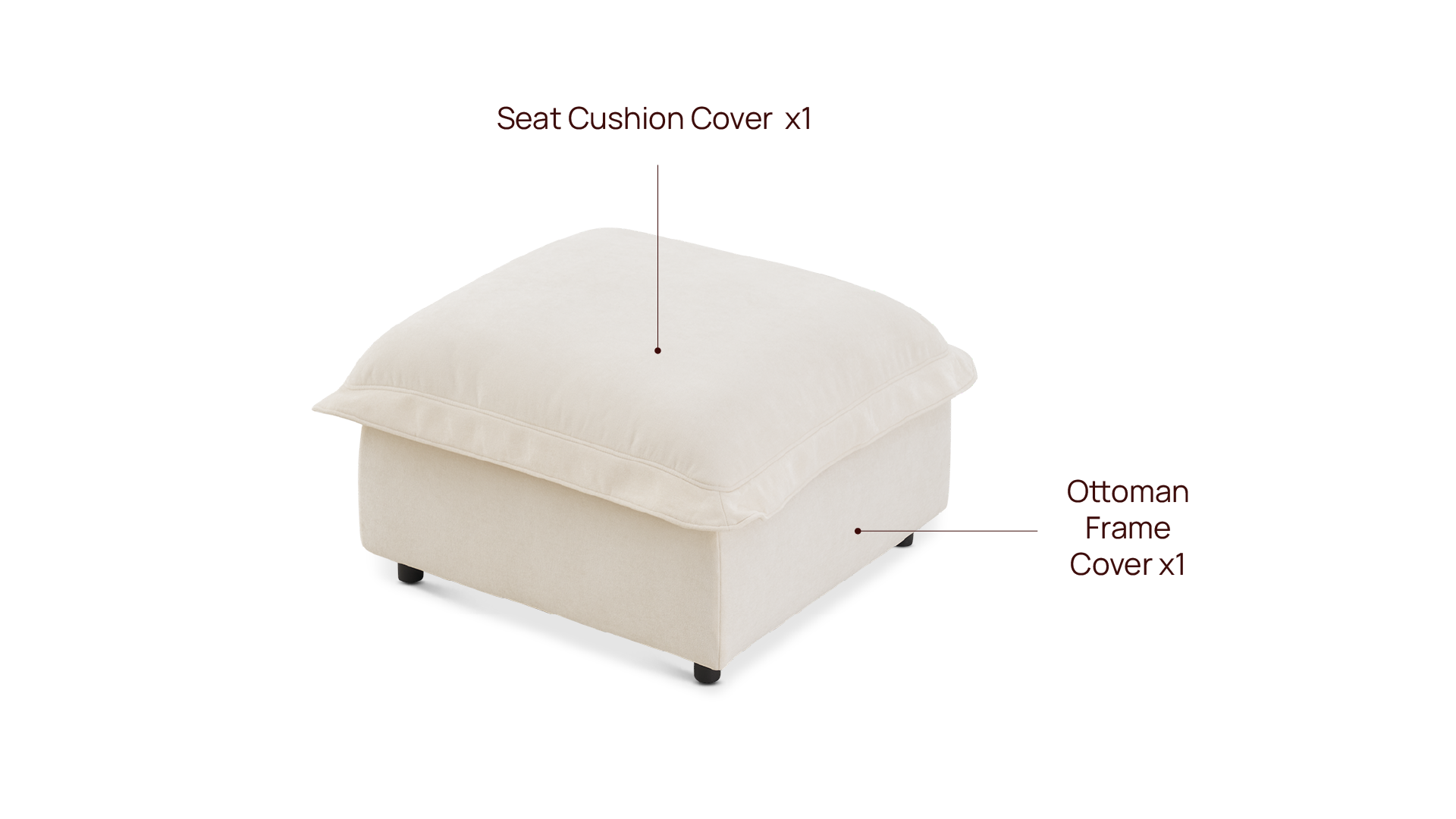 Qoosh Ottoman Slipcover