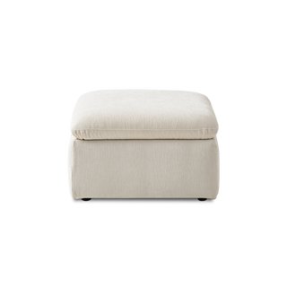 Macy Ottoman with Storage, Alpine Beige Chenille