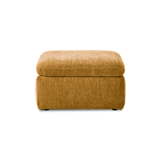 Macy Ottoman with Storage, Ochre Yellow Chenille