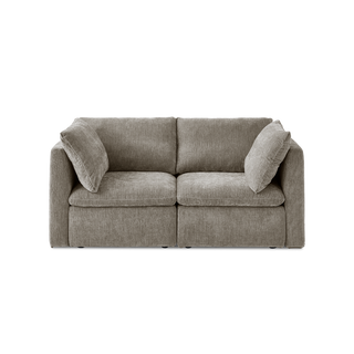 Macy Loveseat with Storage, Keystone Gray Chenille