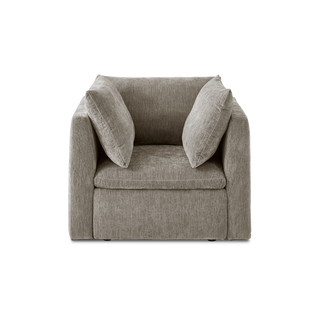 Macy Armchair with Storage, Keystone Gray Chenille