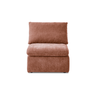 Macy Armchair with Storage, Rusty Peach Red Chenille