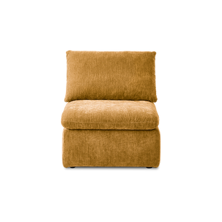 Macy Armchair with Storage, Ochre Yellow Chenille