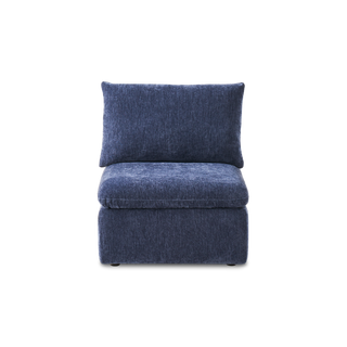 Macy Armchair with Storage, Navy Blue Chenille